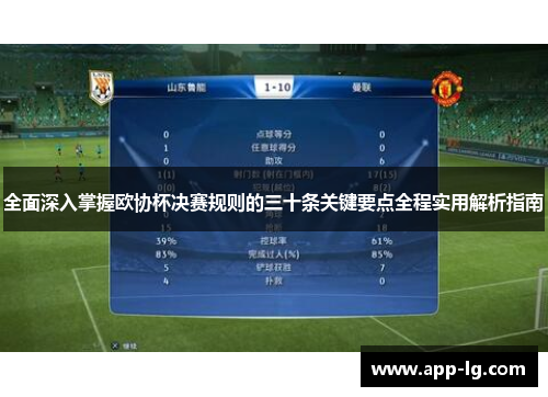 全面深入掌握欧协杯决赛规则的三十条关键要点全程实用解析指南